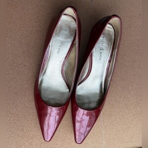Kelly & Katie Burgundy Patent Leather Heels